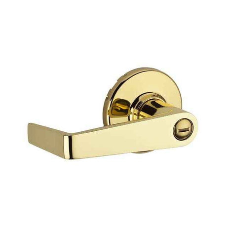 Kwikset 733KNL Kingston Lever Light Commercial Privacy Door Lock in Bright Brass