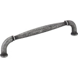 Jeffrey Alexander 737-128SIM distressed antique silver cabinet drawer pull