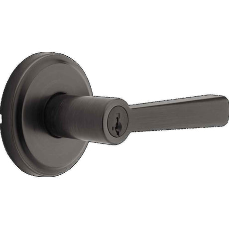 Kwikset 740TDL Trafford Lever Entry Door Lock SmartKey in Venetian Bronze