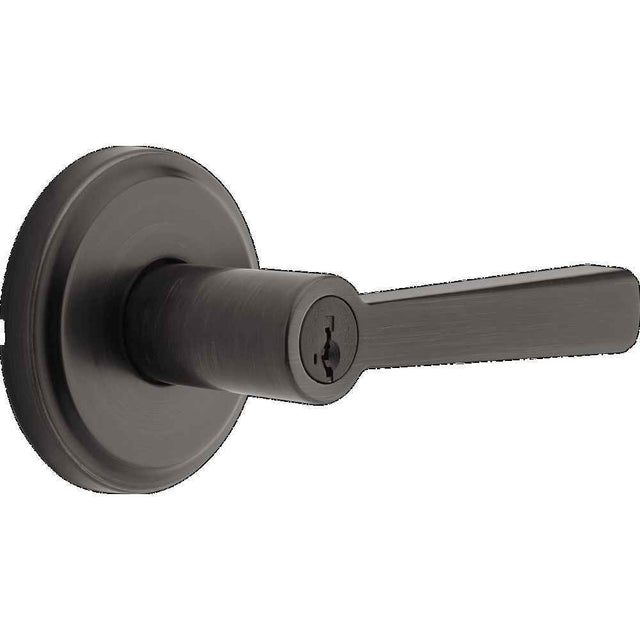Kwikset 740TDL Trafford Lever Entry Door Lock SmartKey in Venetian Bronze
