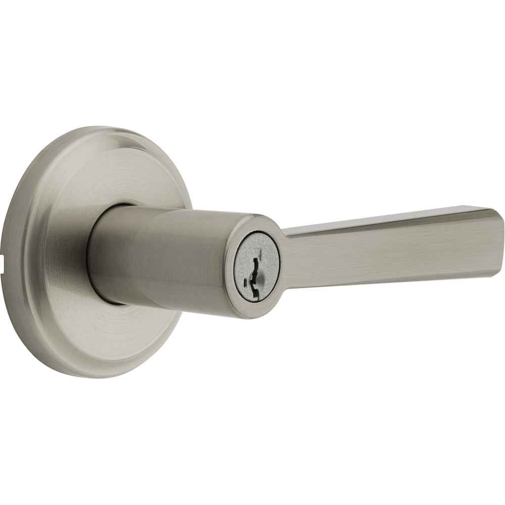 Kwikset 740TDLTRCT Trafford Lever in Satin Nickel