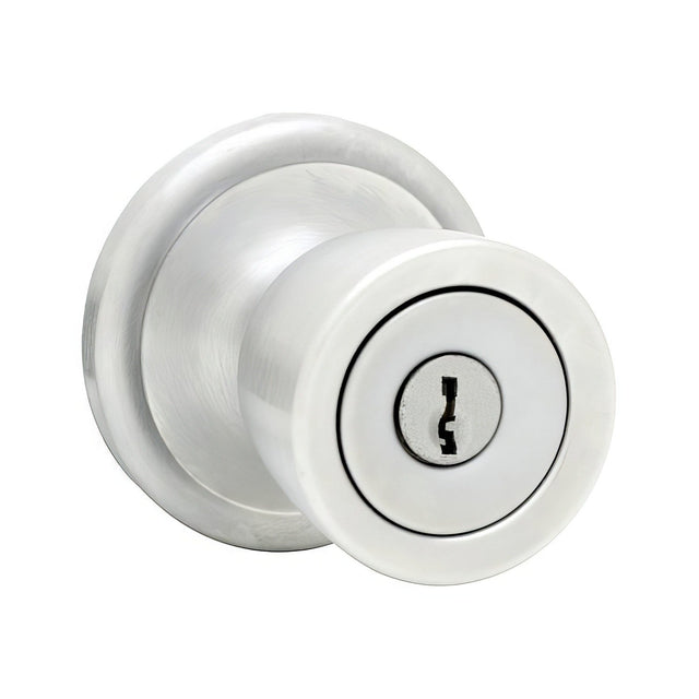 Kwikset 740A-26DS satin chrome keyed entry door knob