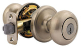 Kwikset 740H-26DS satin chrome keyed entry door knob