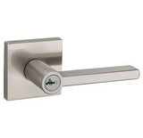 Kwikset 740HFLSQT-15S satin nickel keyed door lever