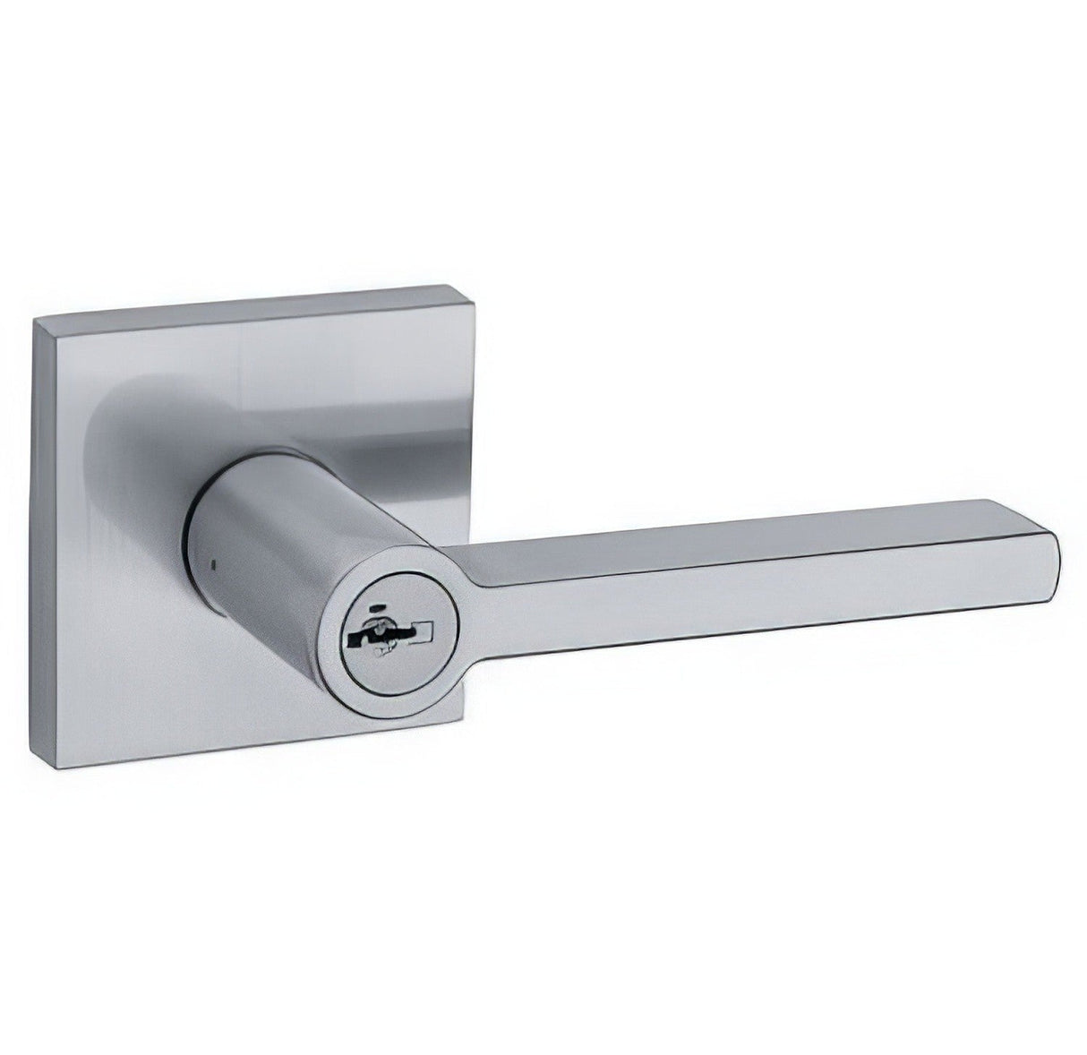Kwikset 740HFLSQT-26DS satin chrome keyed door lever