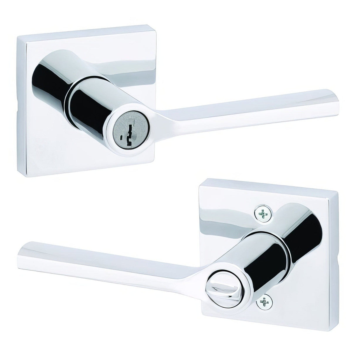 Kwikset 740LSLSQT-26S bright chrome keyed entry door lever