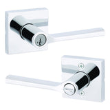 Kwikset 740LSLSQT-26S bright chrome keyed entry door lever