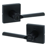 Kwikset 740LSLSQT-514S iron black keyed entry door lever