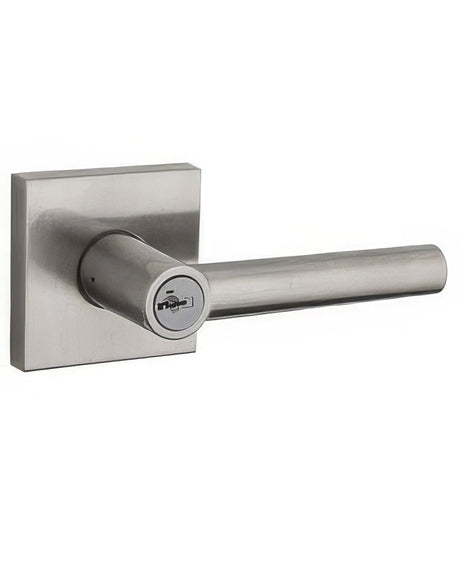 Kwikset 740MILSQT-15S satin nickel keyed entry door lever