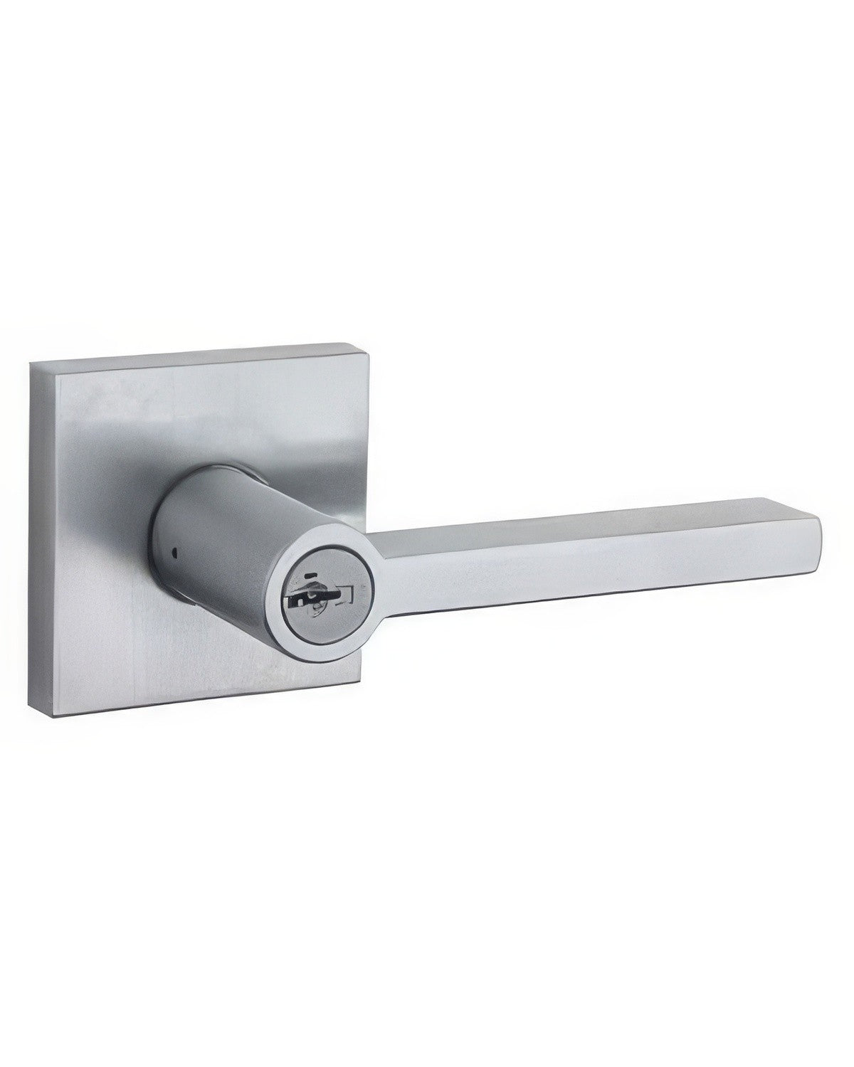 Kwikset 740MILSQT-26DS satin chrome keyed entry door lever