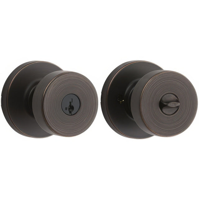 Kwikset 740PSKRDT-11PS venetian bronze keyed entry door knob