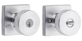 Kwikset 740PSKSQT-26DS satin chrome keyed entry door knob