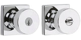 Kwikset 740PSKSQT-26S bright chrome keyed entry door knob