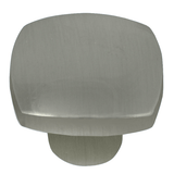 Laurey 74428 744 Aventura 1-1/2" Zinc Square Cabinet Knob Satin Nickel