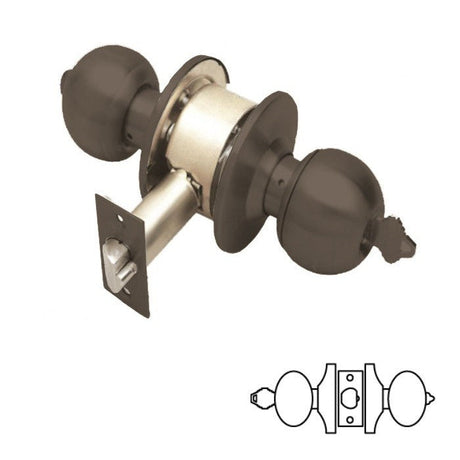 Cal-Royal 7500-10B-CALROYAL oil rubbed dark bronze keyed entry door knob