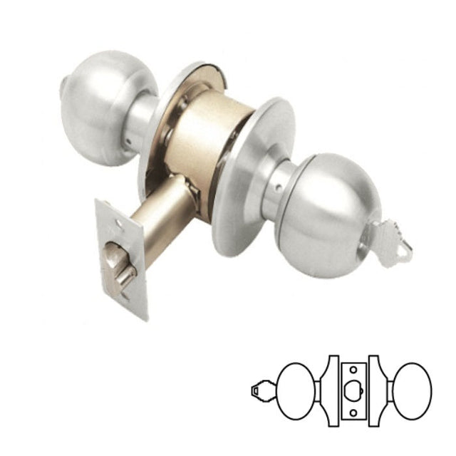 Cal-Royal 7503-32D satin stainless steel classroom door knob
