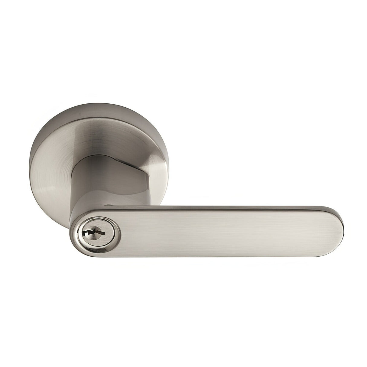 Better Home Products 77515SN satin nickel keyed entry door lever