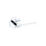 Kwikset Lisbon Half Dummy Door Lever with Round Rose in Bright Chrome