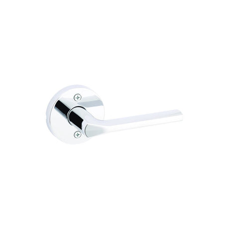 Kwikset Lisbon Half Dummy Door Lever with Round Rose in Bright Chrome