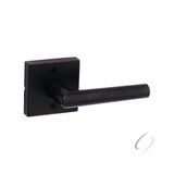Kwikset Milan Half Dummy Door Lever with Square Rose in Venetian Bronze
