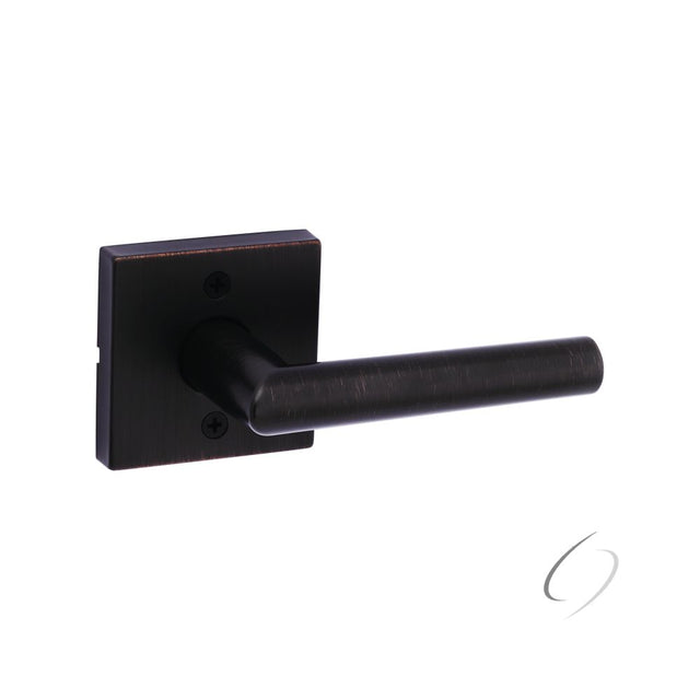 Kwikset Milan Half Dummy Door Lever with Square Rose in Venetian Bronze