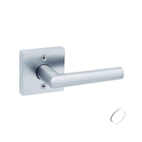 Kwikset Milan Half Dummy Door Lever with Square Rose in Satin Chrome