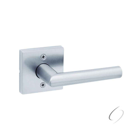 Kwikset Milan Half Dummy Door Lever with Square Rose in Satin Chrome