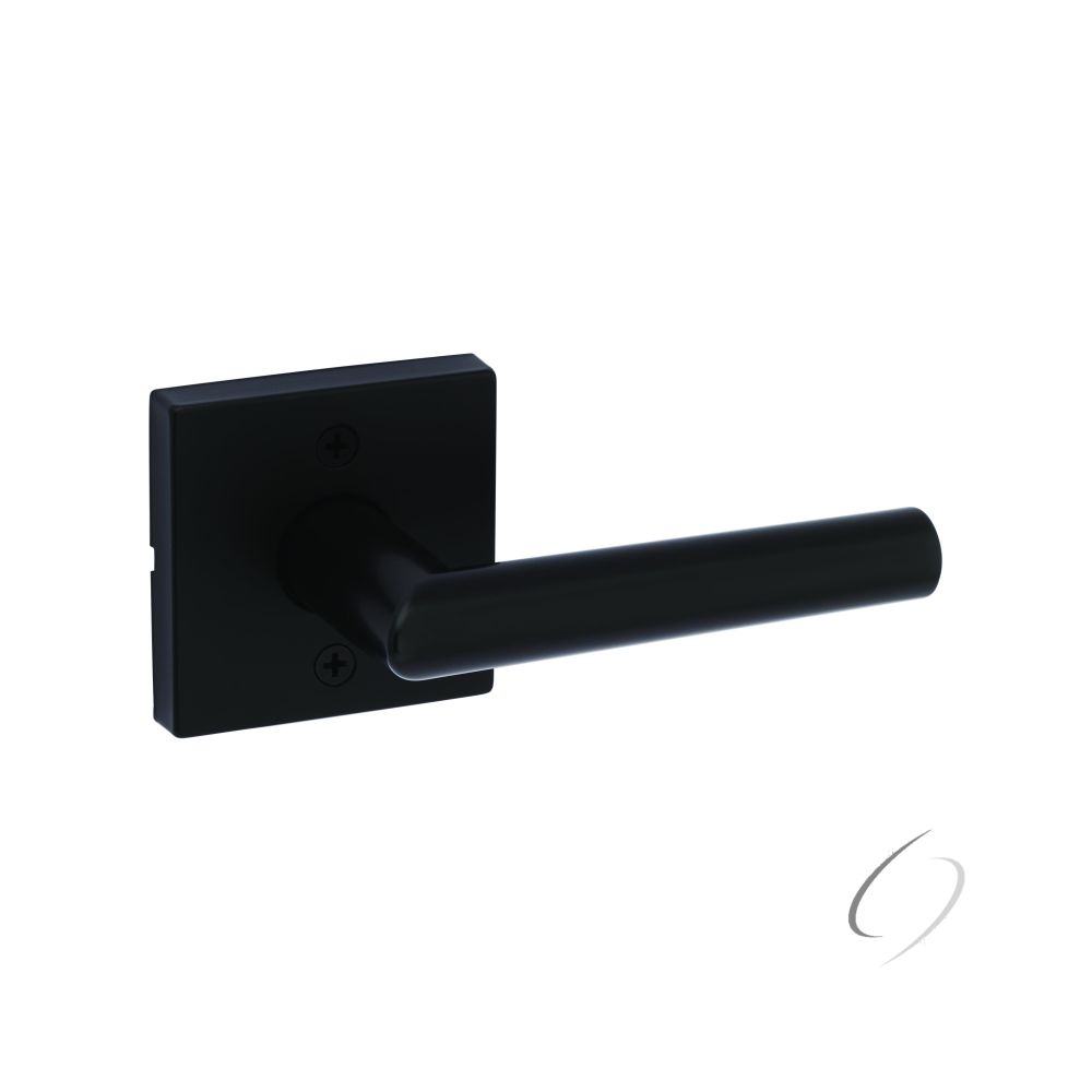 Kwikset Milan Half Dummy Door Lever with Square Rose in Matte Black