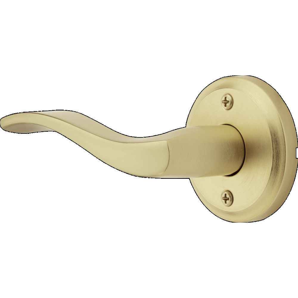 Kwikset Left Hand Sedona Half Dummy Door Lever in Satin Brass