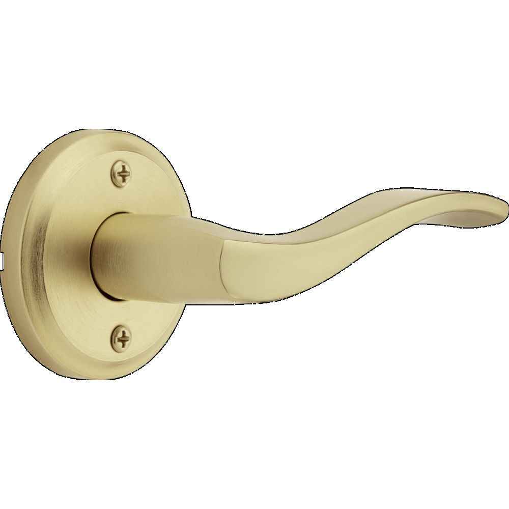 Kwikset Right Hand Sedona Half Dummy Door Lever in Satin Brass