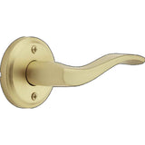 Kwikset Right Hand Sedona Half Dummy Door Lever in Satin Brass