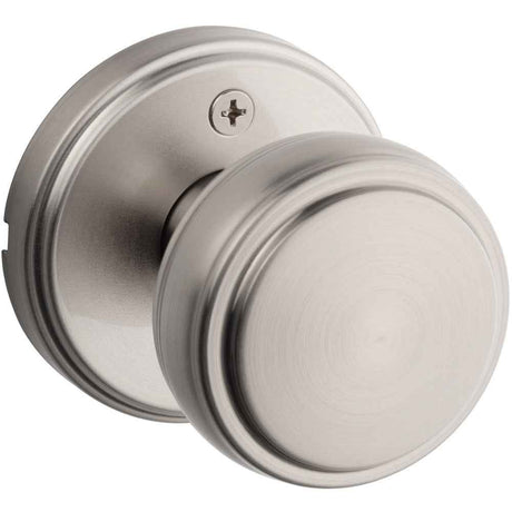 Kwikset Traditional Half Dummy Door Knob in Satin Nickel