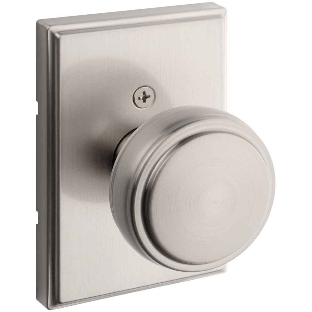 Kwikset Traditional Half Dummy Door Knob in Satin Nickel