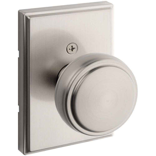 Kwikset Traditional Half Dummy Door Knob in Satin Nickel