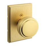 Kwikset Traditional Half Dummy Door Knob in Satin Brass