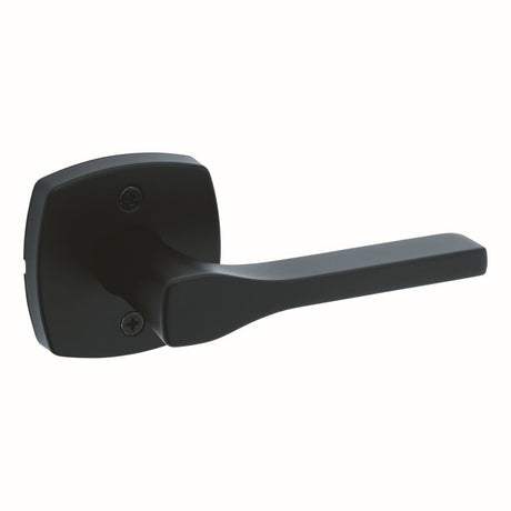 Kwikset Tripoli Half Dummy Door Lever with Midtown Rose in Matte Black
