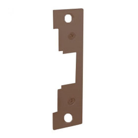 HES 791-613E electric strike faceplate in polished brass, additional view