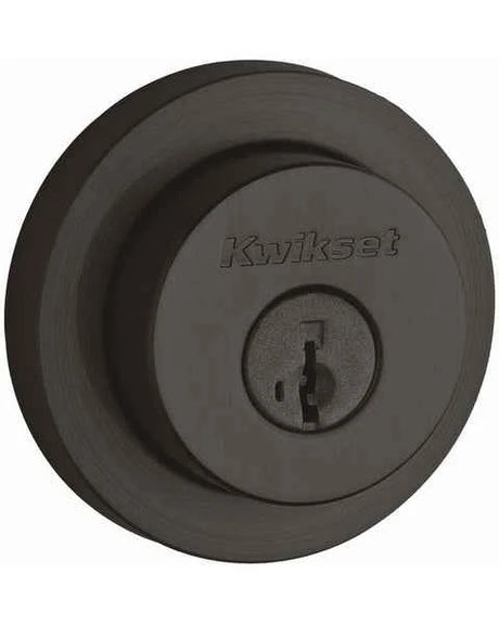 Kwikset 982RDT Single Cylinder Milan Round Rose Deadbolt SmartKey in Bright Chrome