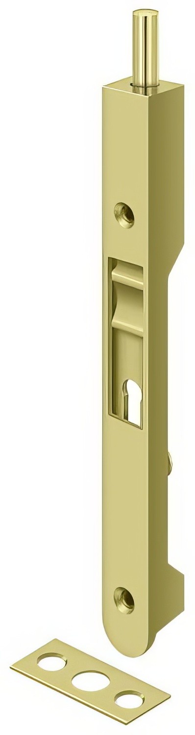Deltana 7FBR3 flush bolt in satin nickel, additional view