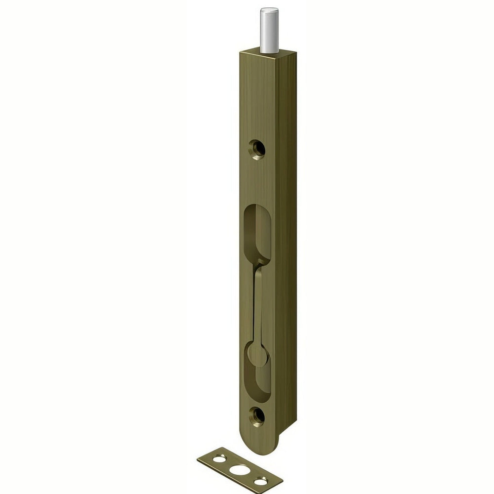 Deltana 7FBZ5 antique brass flush bolt