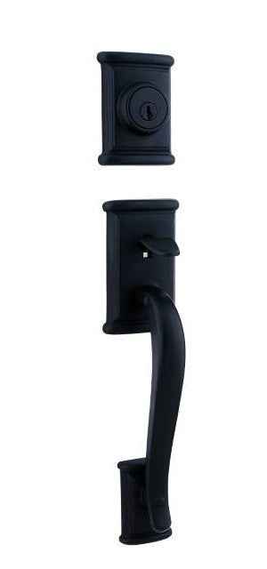 Kwikset 800ADHLIP-5 antique brass single cylinder handleset