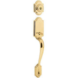 Kwikset 800ANLIP-5SV1 antique brass single cylinder handleset