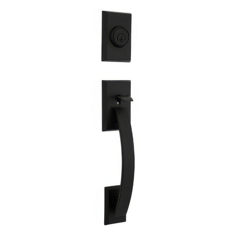 Kwikset 800TVHLIP-514S.STRKP matte black single cylinder handleset