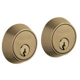 Baldwin 8011050 satin brass and black double cylinder deadbolt