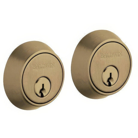 Baldwin 8011050 satin brass and black double cylinder deadbolt