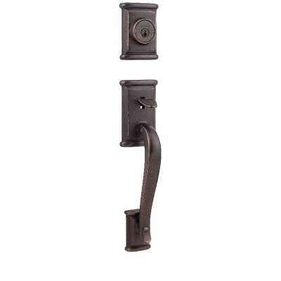 Kwikset 801ADHLIP-514S iron black double cylinder handleset