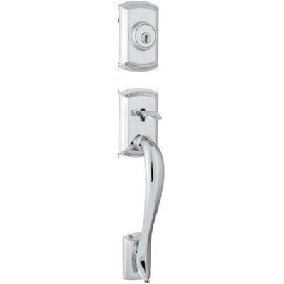 Kwikset 801AVHLIP-26S polished chrome double cylinder handleset