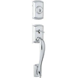 Kwikset 801AVHLIP-26S polished chrome double cylinder handleset