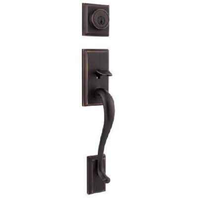 Kwikset 801HELIP-15A antique nickel double cylinder handleset
