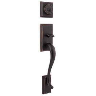 Kwikset 801HELIP-15AS antique nickel double cylinder handleset